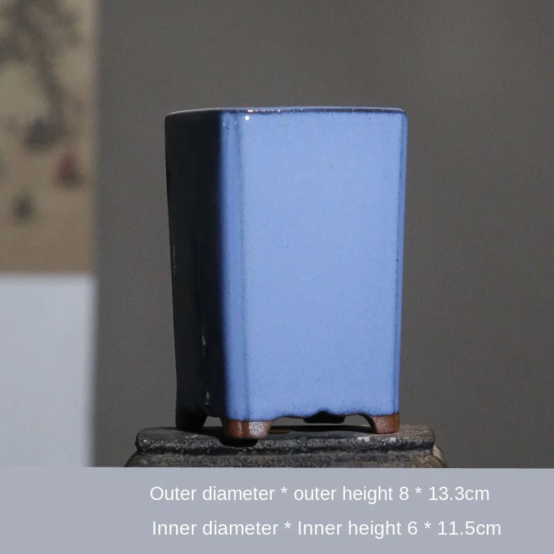Blauer bonsai topf