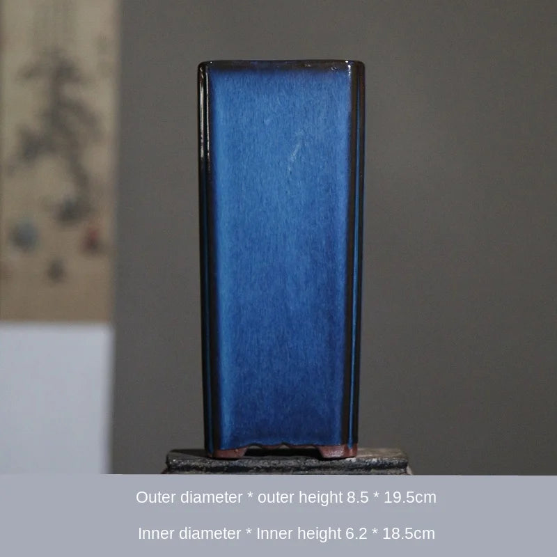 Blauer bonsai topf